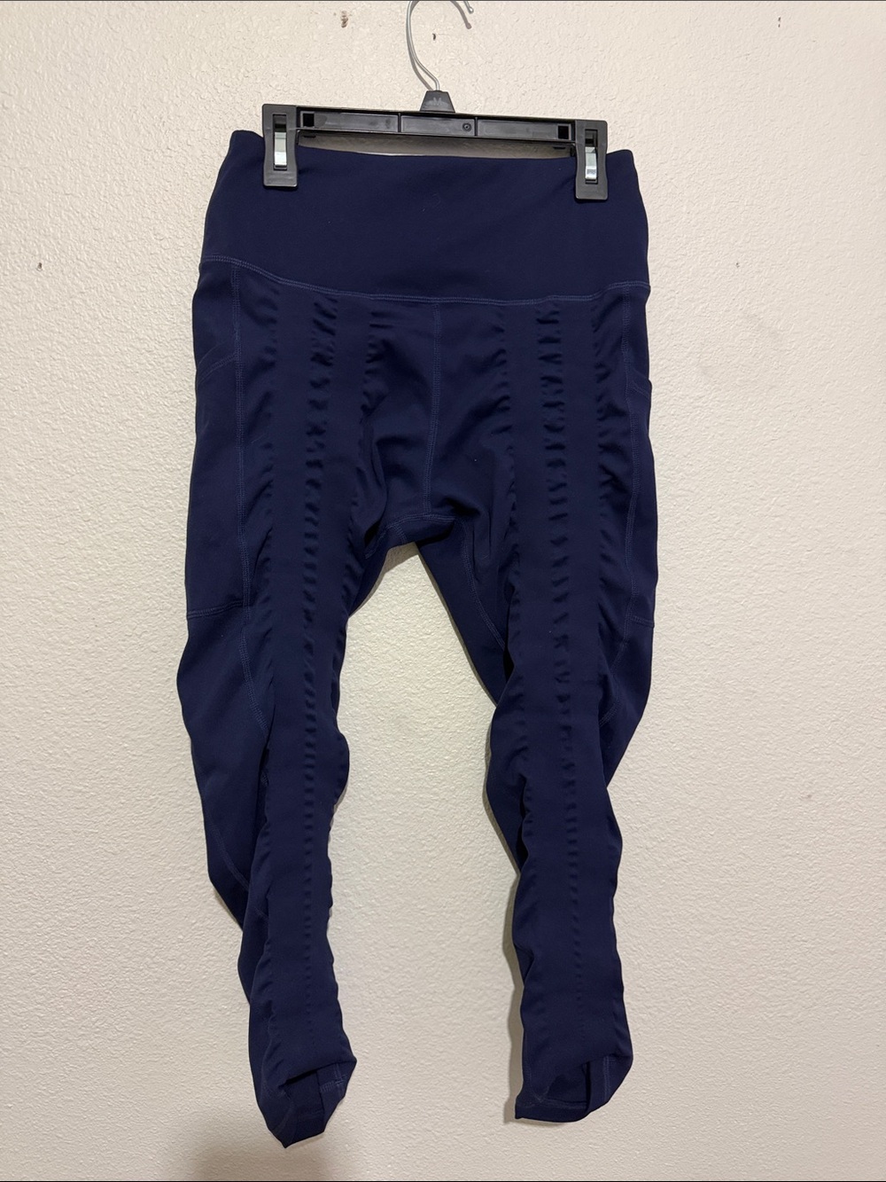 SweetFlex Navy Seam-Detail High Rise Resistant Band Leggings